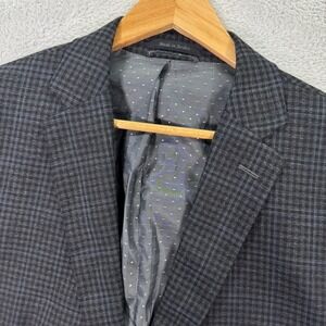 NEW Michael Strahan‎ Collection Mens 50R Gray Plaid Blazer Jacket Casual Preppy